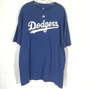 MLB Majestic Los Angeles Dodgers Blue Tee T Shirt Mens XL